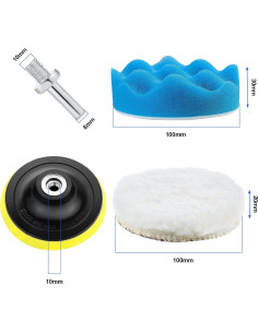Kit de Pulido OCR 10 Piezas 4" Almohadillas de Esponja y Lana 2