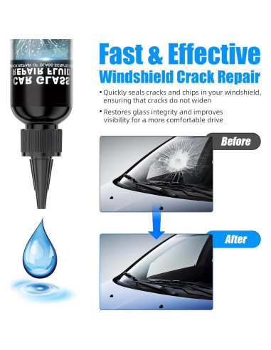 Kit de Reparación de Parabrisas Genérico 4 PCS para Grietas