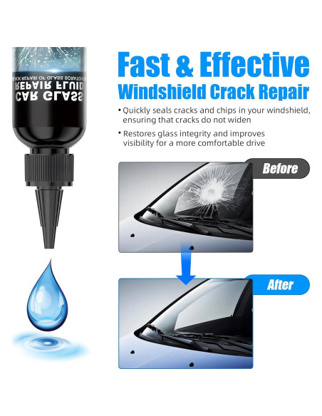 Kit de Reparación de Parabrisas Genérico 4 PCS para Grietas