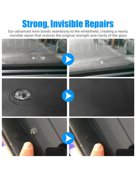 Kit de Reparación de Parabrisas Genérico 4 PCS para Grietas