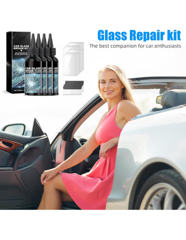 Kit de Reparación de Parabrisas Genérico 4 PCS para Grietas