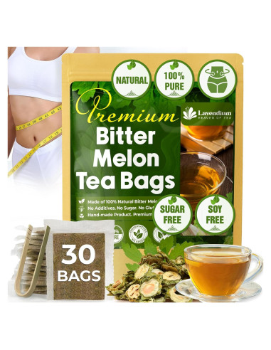 Té de Fruta de Melón Amargo Lavendium - 30 Bolsitas 100% Natural