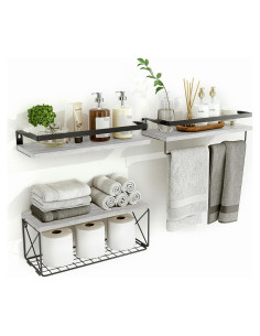 Estantes de baño Hoiicco con cesta de almacenamiento 40x15cm