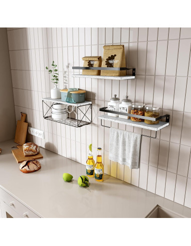 Estantes de baño Hoiicco con cesta de almacenamiento 40x15cm