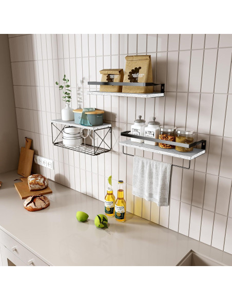 Estantes de baño Hoiicco con cesta de almacenamiento 40x15cm