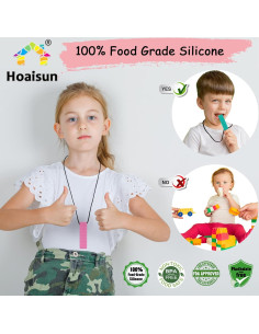 Collares Masticables Sensoriales 5 Pack Silicona Grado Alimenticio 2