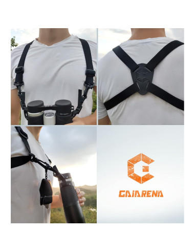 Arnés para Binoculares GAIARENA - Correa Ajustable Negra