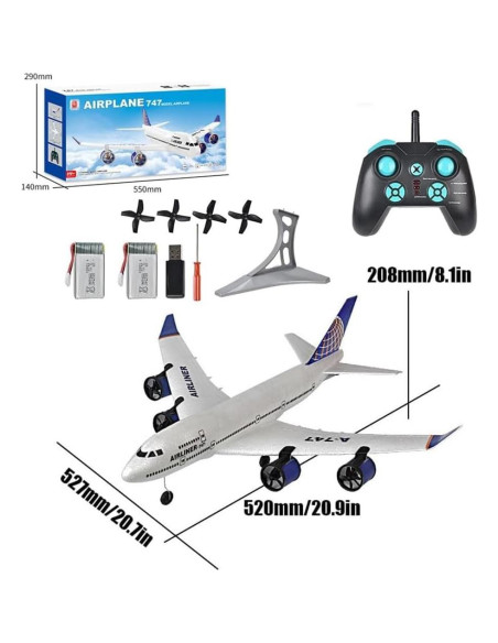 Avión Eléctrico RC Airbus A380/747 2.4G - EPP - 2 Baterías