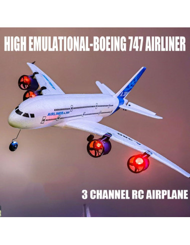 Avión Eléctrico RC Airbus A380/747 2.4G - EPP - 2 Baterías