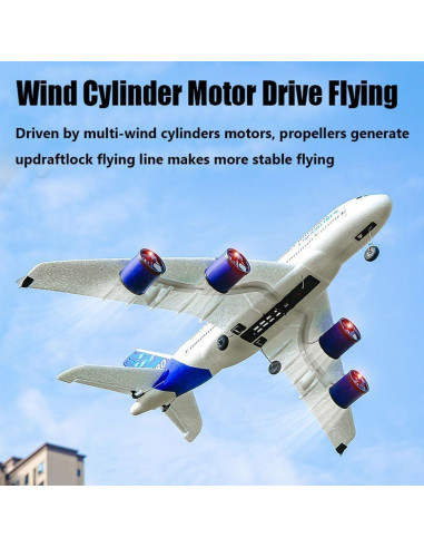 Avión Eléctrico RC Airbus A380/747 2.4G - EPP - 2 Baterías