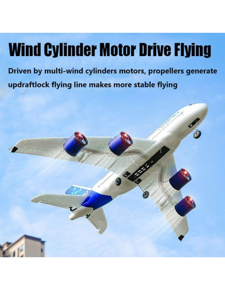 Avión Eléctrico RC Airbus A380/747 2.4G - EPP - 2 Baterías