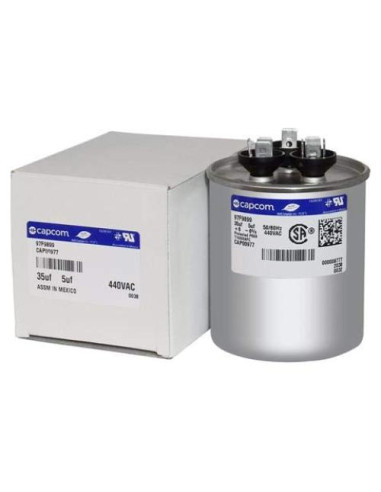 Capacitor Redondo GE Reemplazo OEM 35+5 uf 440 Volt