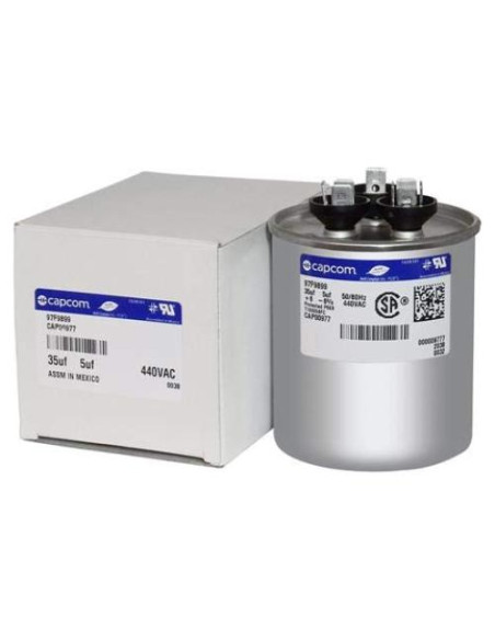 Capacitor Redondo GE Reemplazo OEM 35+5 uf 440 Volt