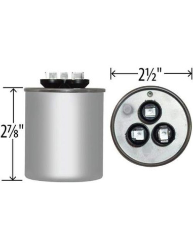 Capacitor Redondo GE Reemplazo OEM 35+5 uf 440 Volt