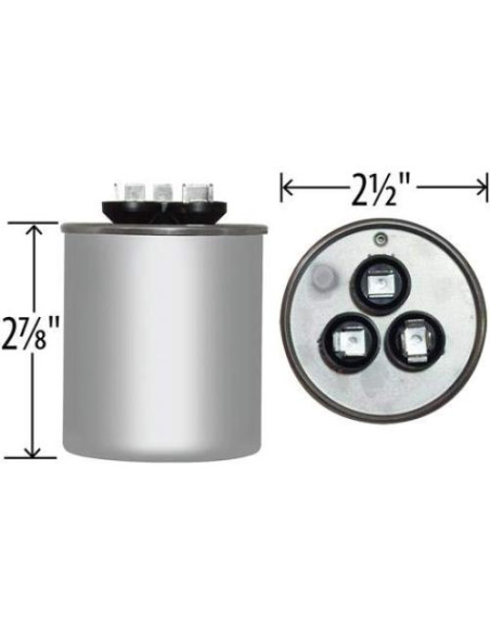 Capacitor Redondo GE Reemplazo OEM 35+5 uf 440 Volt