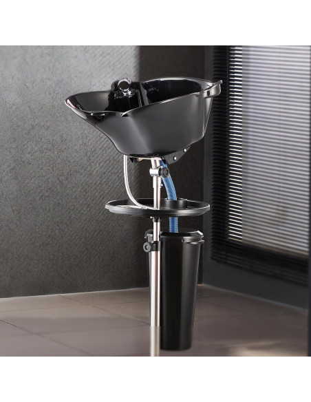 Lavabo de Champú Portátil VEVOR Ajustable con Ducha y Drenaje