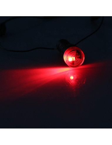 Luz Indicadora LED Roja con Buzzer uxcell 24V 16mm Panel