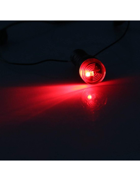 Luz Indicadora LED Roja con Buzzer uxcell 24V 16mm Panel