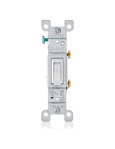 Interruptor de Palanca Leviton 15A 120V Blanco Paquete de 10