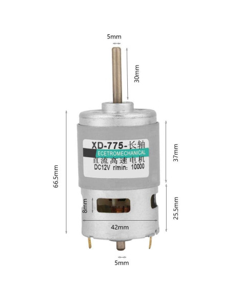 Motor DC 775 Hilitand 12V 10000RPM Alta Potencia