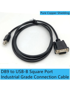 Cable Adaptador USB B Macho a DB9 Macho RS232 1.5m GXMRHWY 2
