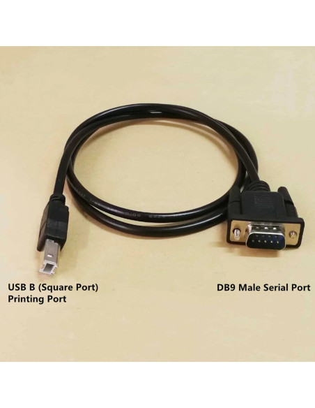 Cable Adaptador USB B Macho a DB9 Macho RS232 1.5m GXMRHWY