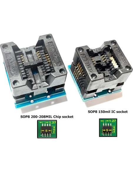 Kit Adaptador SOP8 a DIP8 SUGTSUGT - 200mil y 150mil
