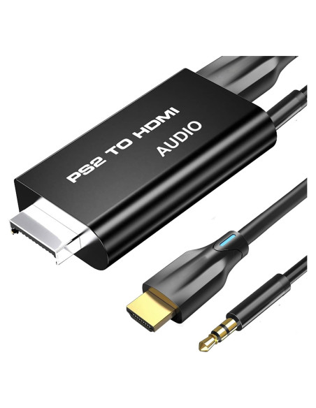 Adaptador Convertidor PS2 a HDMI Sartyee con Audio 3.5mm