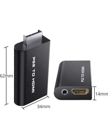 Adaptador Convertidor PS2 a HDMI Sartyee con Audio 3.5mm