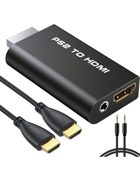 Adaptador Convertidor PS2 a HDMI Sartyee con Audio 3.5mm