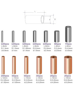 Kit de Conectores de Cable Pastall 970 Piezas Cobre Estañado 2