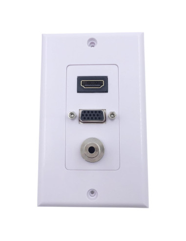 Placa de Pared HDMI VGA 3.5mm Audio Estéreo CERRXIAN