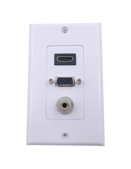 Placa de Pared HDMI VGA 3.5mm Audio Estéreo CERRXIAN
