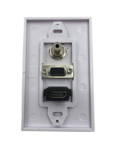 Placa de Pared HDMI VGA 3.5mm Audio Estéreo CERRXIAN