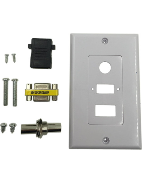 Placa de Pared HDMI VGA 3.5mm Audio Estéreo CERRXIAN