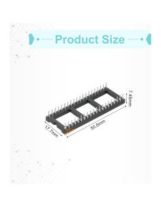Adaptador de Zócalo DIP IC 12 Pcs MECCANIXITY 2.54mm 2