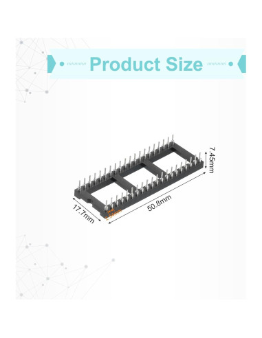 Adaptador de Zócalo DIP IC 12 Pcs MECCANIXITY 2.54mm