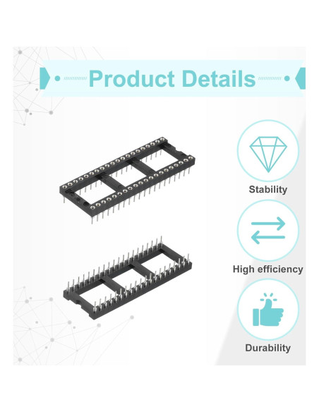 Adaptador de Zócalo DIP IC 12 Pcs MECCANIXITY 2.54mm
