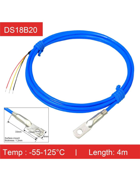 Sensor de Temperatura DS18B Impermeable 4mm 0.5-5M CLXDKLKEQ