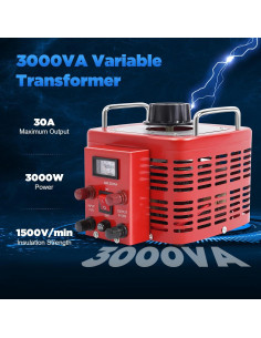 Transformador Variac 3000W TDGC-3KVA Regulador Voltaje 0-130V 2