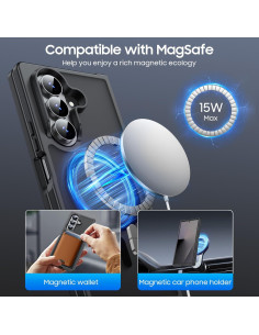 Funda Magnética MAKAVO para Samsung Galaxy Z Fold 7 Negra 2