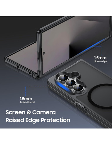 Funda Magnética MAKAVO para Samsung Galaxy Z Fold 7 Negra