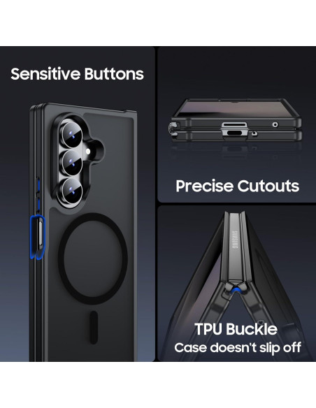 Funda Magnética MAKAVO para Samsung Galaxy Z Fold 7 Negra