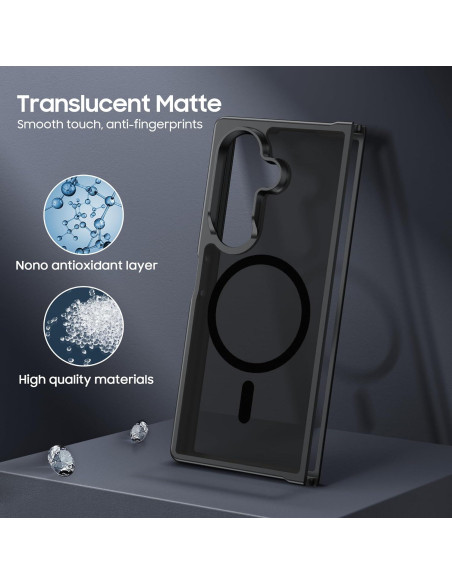 Funda Magnética MAKAVO para Samsung Galaxy Z Fold 7 Negra