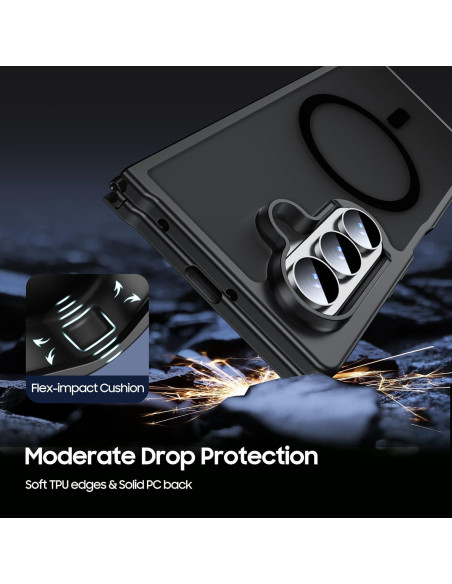 Funda Magnética MAKAVO para Samsung Galaxy Z Fold 7 Negra