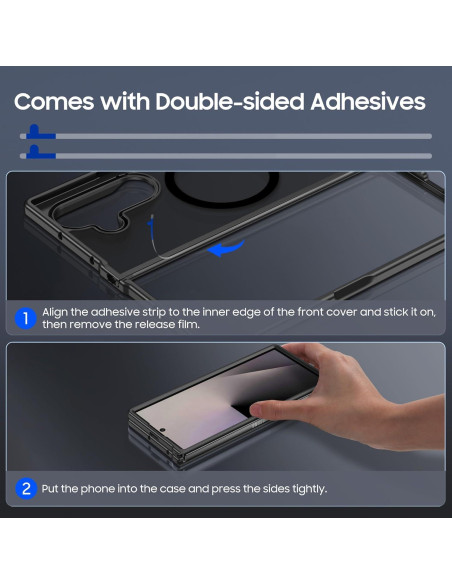 Funda Magnética MAKAVO para Samsung Galaxy Z Fold 7 Negra