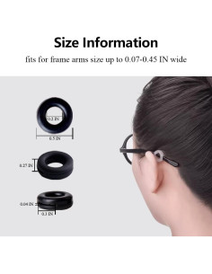 Mangas de Silicona para Gafas OURUI - Antideslizantes 12 Pares 2