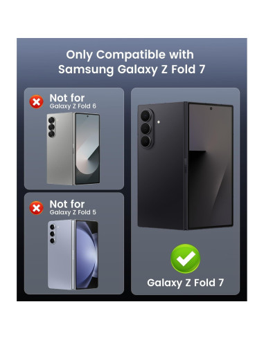 Funda Magnética MAKAVO para Samsung Galaxy Z Fold 7 Negra