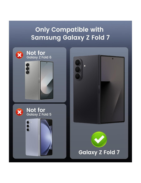 Funda Magnética MAKAVO para Samsung Galaxy Z Fold 7 Negra