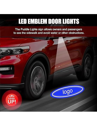 Luz de charco LED HAOGI para Ford Edge/Explorer/F150